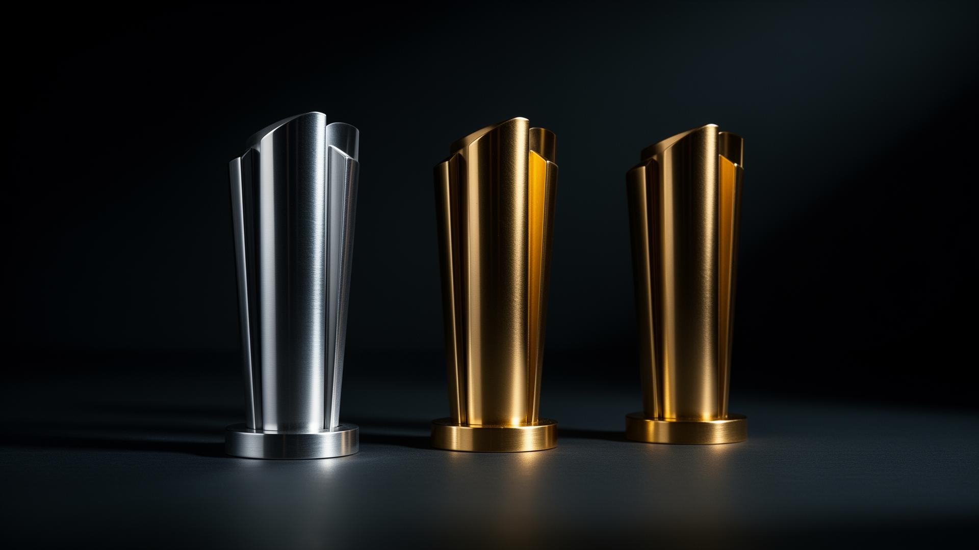 Marketing and creative industry award trophies