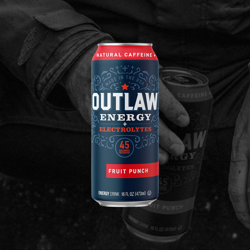 Outlaw Energy drink cans